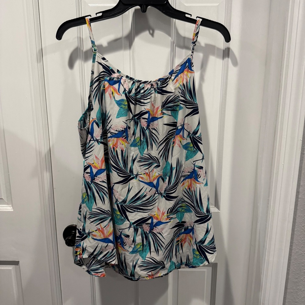 Time and Tru Tropical Print Tank Top – XL (16-18)‎